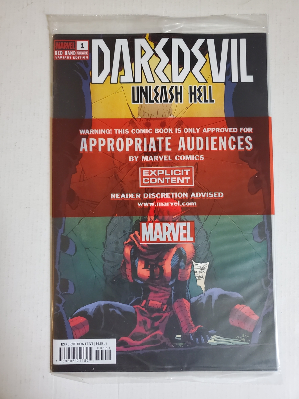 Daredevil Unleash Hell RED BAND #1 Tan Variant SEALED BAG Marvel 2025 NM+